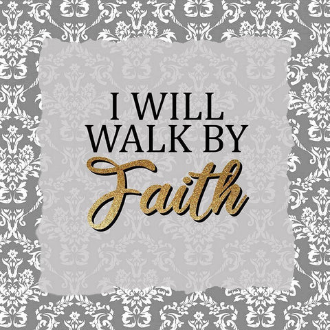 Walk 2 White Modern Wood Framed Art Print with Double Matting by Allen, Kimberly