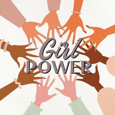 Girl Power 2 White Modern Wood Framed Art Print by Allen, Kimberly