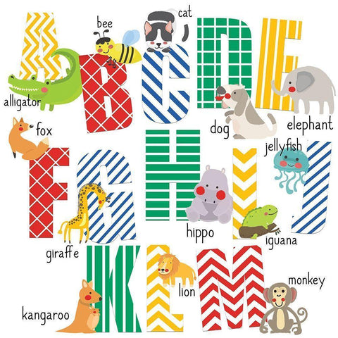 ABCs 1 White Modern Wood Framed Art Print by Allen, Kimberly