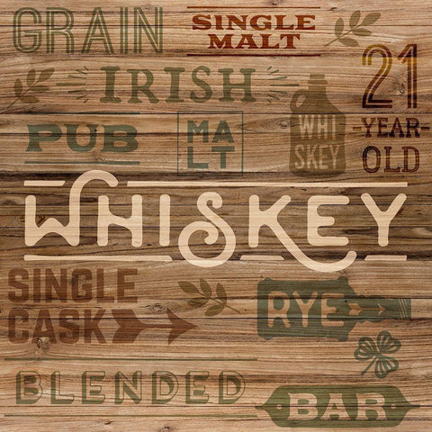 Whiskey Wood White Modern Wood Framed Art Print with Double Matting by Allen, Kimberly