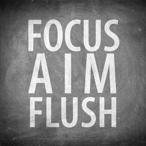 Bathroom Chalkboard 2 Black Modern Wood Framed Art Print with Double Matting by Allen, Kimberly