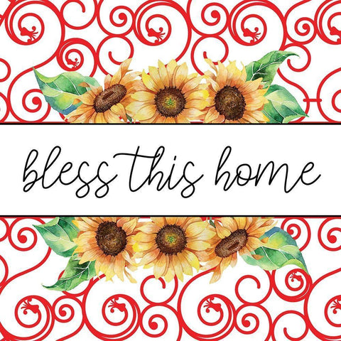 Sunflower Plaid 1 Black Ornate Wood Framed Art Print with Double Matting by Allen, Kimberly