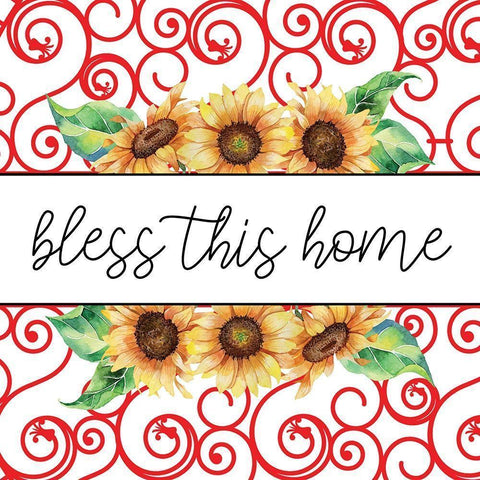 Sunflower Plaid 1 Black Modern Wood Framed Art Print with Double Matting by Allen, Kimberly