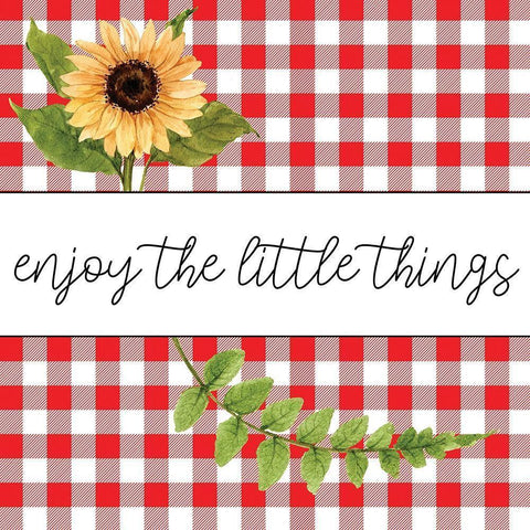 Sunflower Plaid 2 White Modern Wood Framed Art Print by Allen, Kimberly