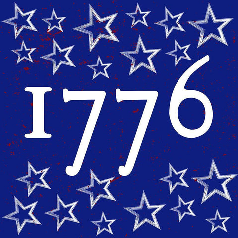 Happy 4th 1 Black Ornate Wood Framed Art Print with Double Matting by Allen, Kimberly