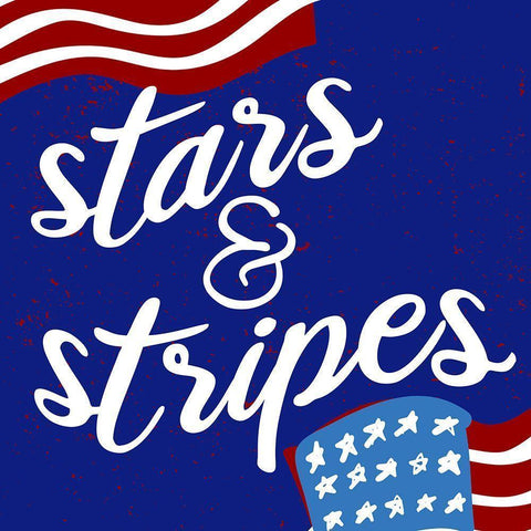 Happy 4th 3 Black Modern Wood Framed Art Print with Double Matting by Allen, Kimberly