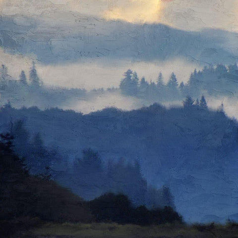 Mountain Range Black Modern Wood Framed Art Print with Double Matting by Allen, Kimberly