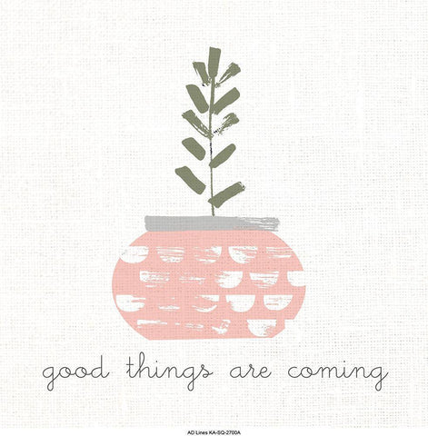 Good Things 1 White Modern Wood Framed Art Print with Double Matting by Allen, Kimberly