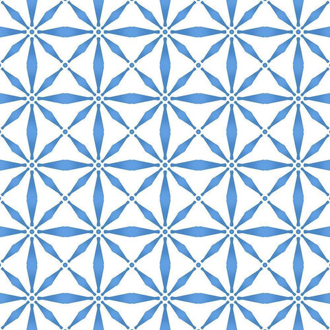 Greek Tile 1 White Modern Wood Framed Art Print with Double Matting by Allen, Kimberly