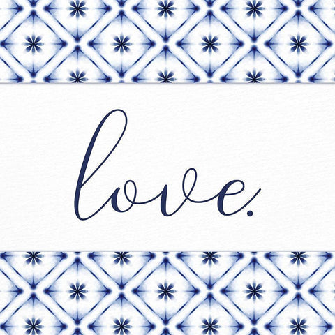 Love Square White Modern Wood Framed Art Print by Allen, Kimberly