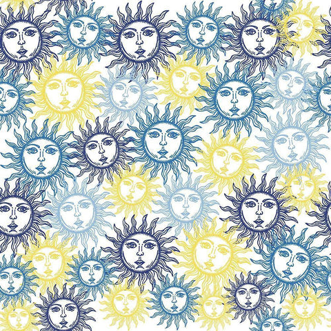 Sun Pattern Black Modern Wood Framed Art Print by Allen, Kimberly