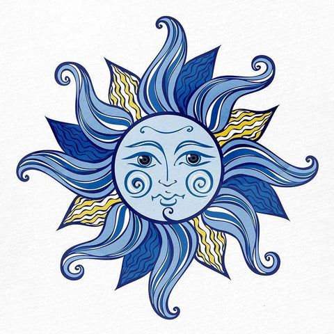 SunFace White Modern Wood Framed Art Print by Allen, Kimberly
