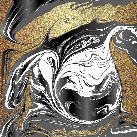 Agate Beauty 1 Black Modern Wood Framed Art Print by Allen, Kimberly