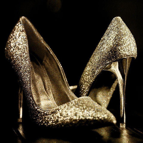 All Glam 2 White Modern Wood Framed Art Print with Double Matting by Allen, Kimberly