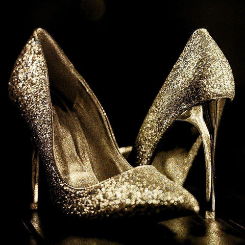 All Glam 2 Black Modern Wood Framed Art Print with Double Matting by Allen, Kimberly