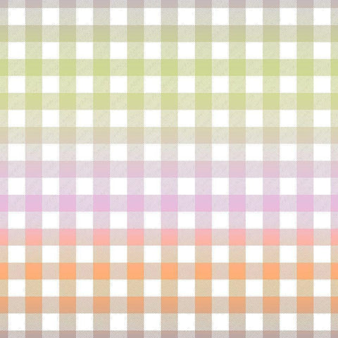 Gradient Checks Black Modern Wood Framed Art Print with Double Matting by Allen, Kimberly