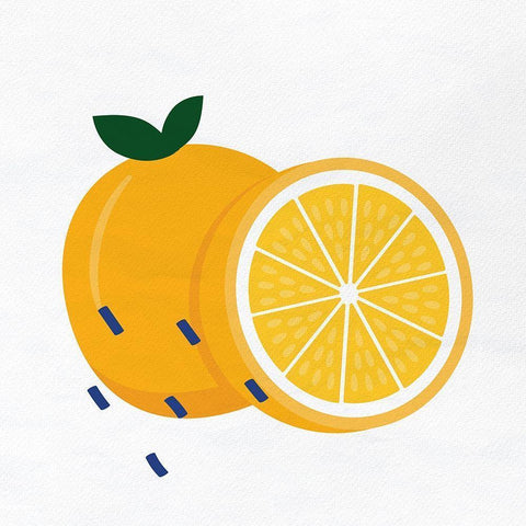 Orange Slice 1 Gold Ornate Wood Framed Art Print with Double Matting by Allen, Kimberly