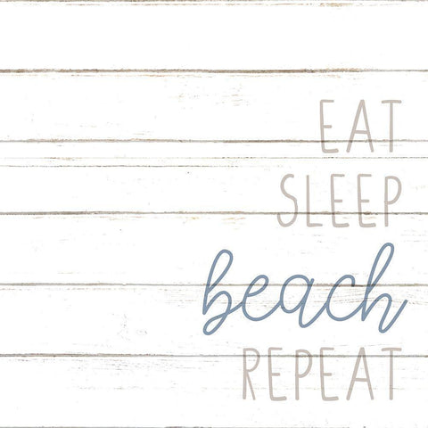 Beach Repeat White Modern Wood Framed Art Print by Allen, Kimberly