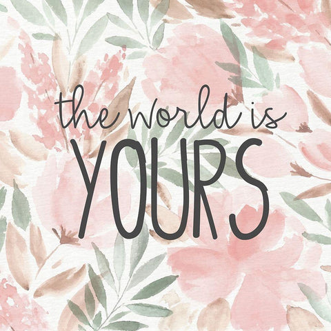 The World is Yours Black Modern Wood Framed Art Print with Double Matting by Allen, Kimberly