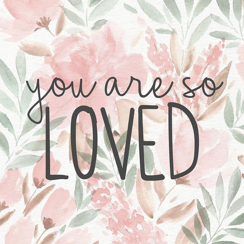 You Are So Loved Black Modern Wood Framed Art Print by Allen, Kimberly