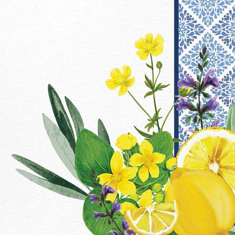 Lemon Tile 4 Black Ornate Wood Framed Art Print with Double Matting by Allen, Kimberly