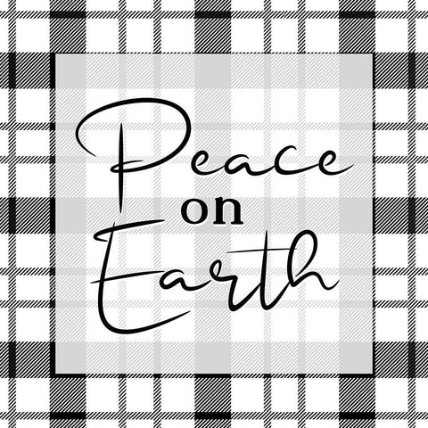 Peace on Earth v2 White Modern Wood Framed Art Print by Allen, Kimberly