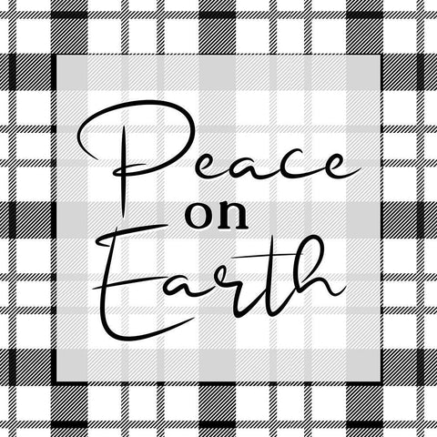 Peace on Earth v2 White Modern Wood Framed Art Print with Double Matting by Allen, Kimberly