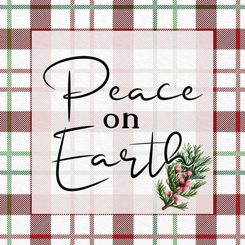 Peace on Earth Black Modern Wood Framed Art Print by Allen, Kimberly