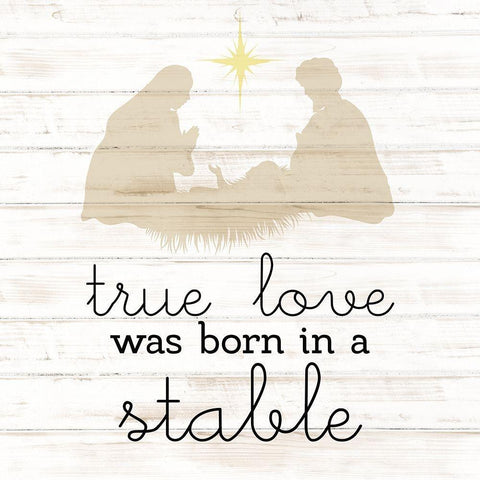 Born in a Stable Black Modern Wood Framed Art Print by Allen, Kimberly