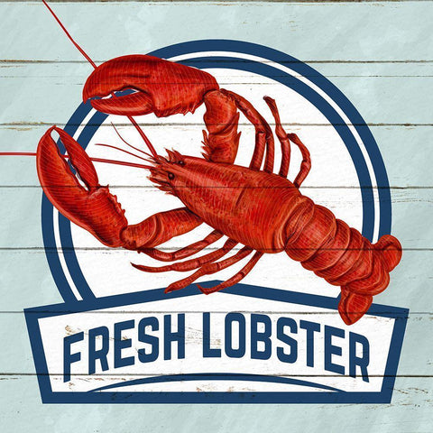 Fresh Lobster Gold Ornate Wood Framed Art Print with Double Matting by Allen, Kimberly