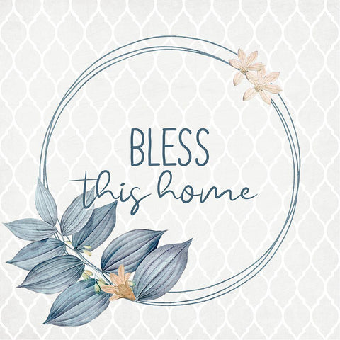 Blessings 1 White Modern Wood Framed Art Print with Double Matting by Allen, Kimberly