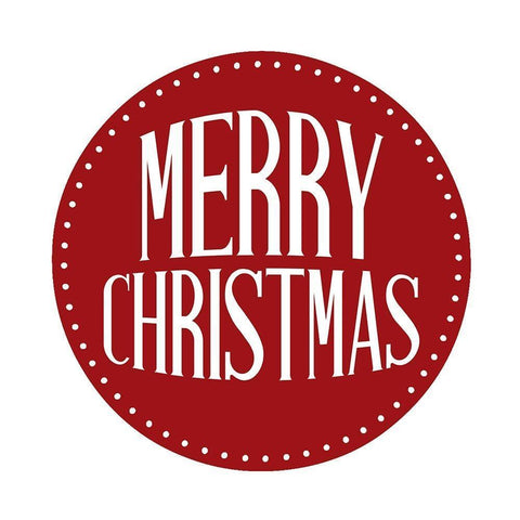 Merry Christmas Circle White Modern Wood Framed Art Print by Allen, Kimberly