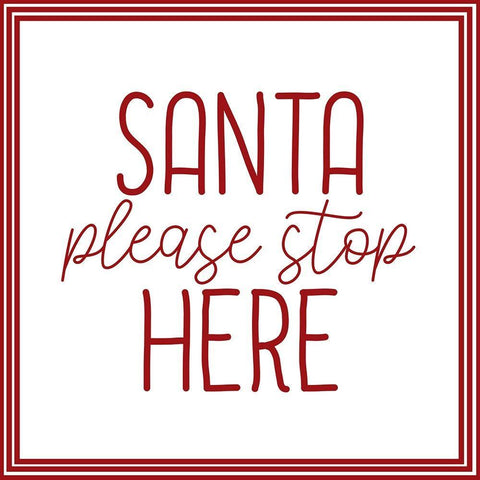 Santa Stop Candy v2 Black Ornate Wood Framed Art Print with Double Matting by Allen, Kimberly