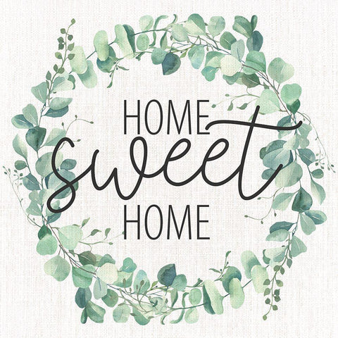 Home Sweet Home Wreath White Modern Wood Framed Art Print by Allen, Kimberly