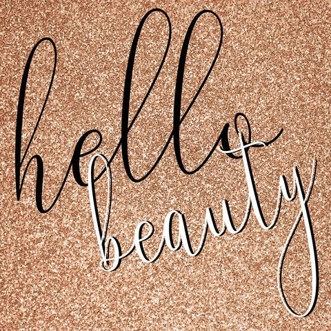 Hello Beauty 2 White Modern Wood Framed Art Print with Double Matting by Allen, Kimberly