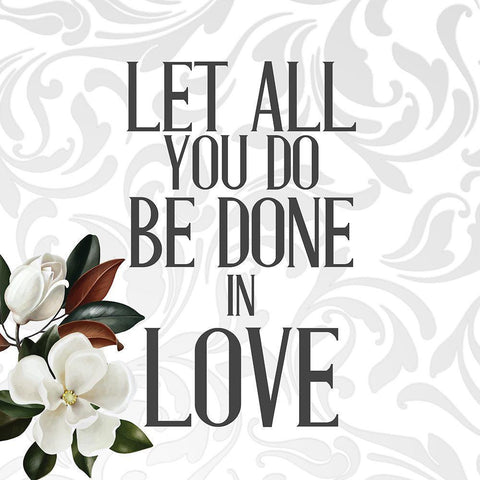 In Love 3 v3 White Modern Wood Framed Art Print with Double Matting by Allen, Kimberly