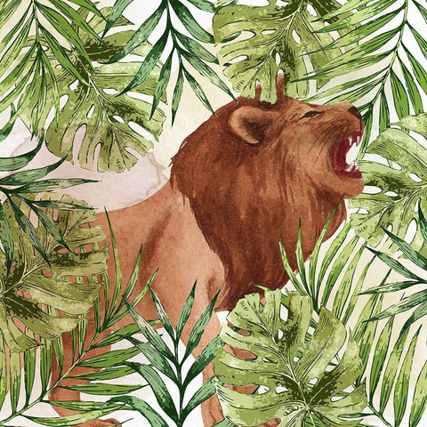 Big Cats 2 Gold Ornate Wood Framed Art Print with Double Matting by Allen, Kimberly