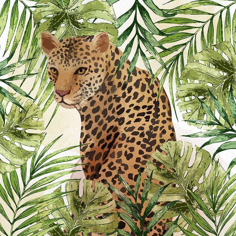 Big Cats 3 White Modern Wood Framed Art Print by Allen, Kimberly