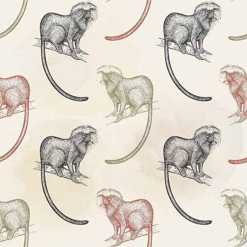 Monkey Around Gold Ornate Wood Framed Art Print with Double Matting by Allen, Kimberly