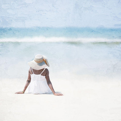 Serenity Time White Modern Wood Framed Art Print by Allen, Kimberly