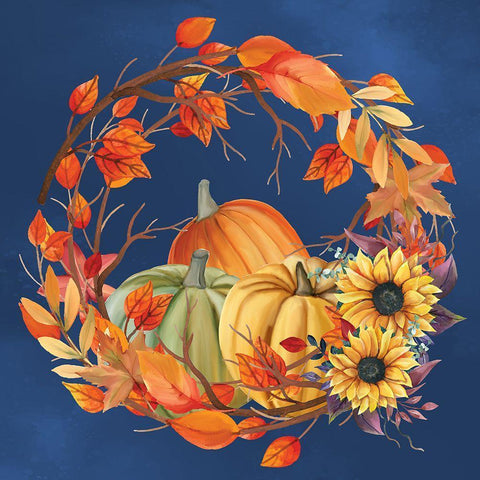 In the Fall 5 White Modern Wood Framed Art Print with Double Matting by Allen, Kimberly