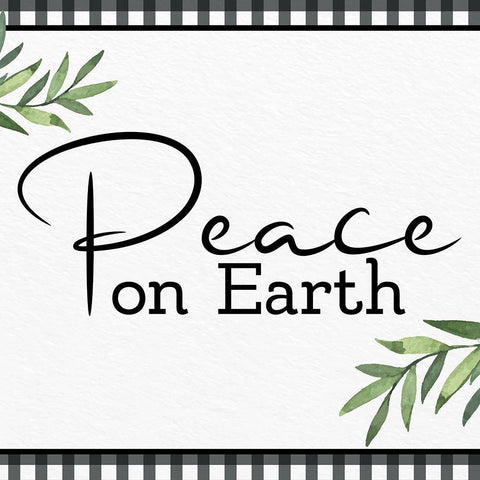 Peace On White Modern Wood Framed Art Print with Double Matting by Allen, Kimberly