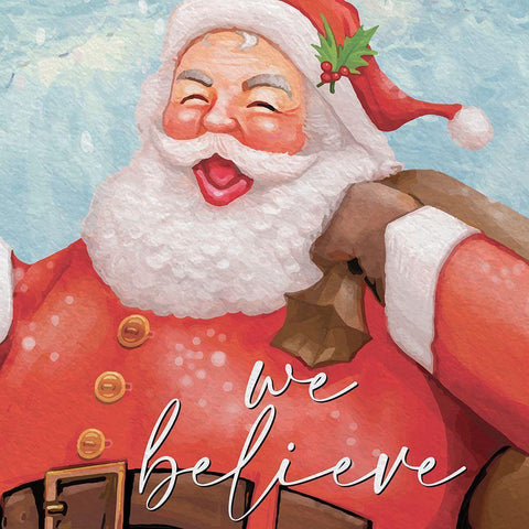 We Believe Santa Black Modern Wood Framed Art Print by Allen, Kimberly