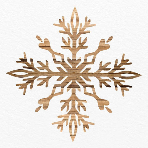 Wooden Snowflake 2 White Modern Wood Framed Art Print by Allen, Kimberly