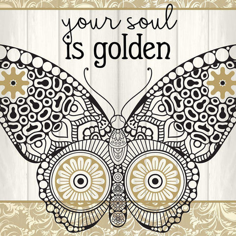 Your Soul 1 Black Modern Wood Framed Art Print by Allen, Kimberly