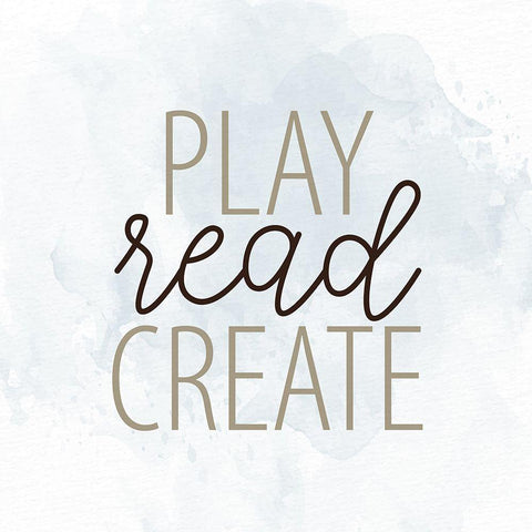 Play Read 1 Black Ornate Wood Framed Art Print with Double Matting by Allen, Kimberly