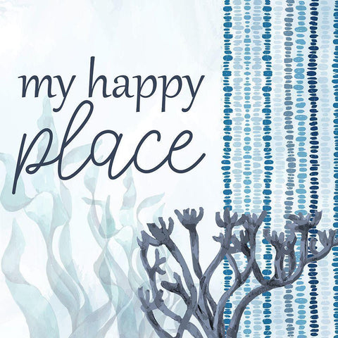 My Happy Place Black Modern Wood Framed Art Print by Allen, Kimberly