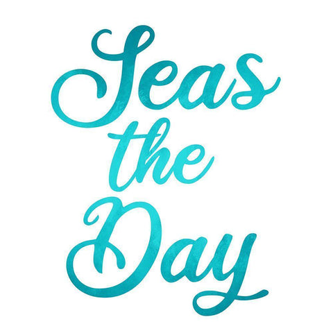 Seas the Day Black Modern Wood Framed Art Print with Double Matting by Allen, Kimberly