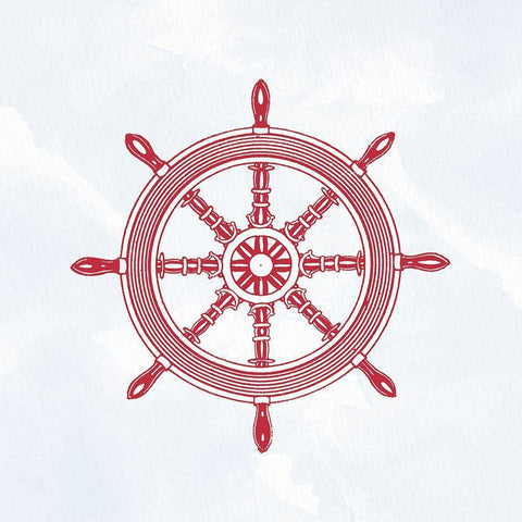 My Anchor 3 White Modern Wood Framed Art Print with Double Matting by Allen, Kimberly