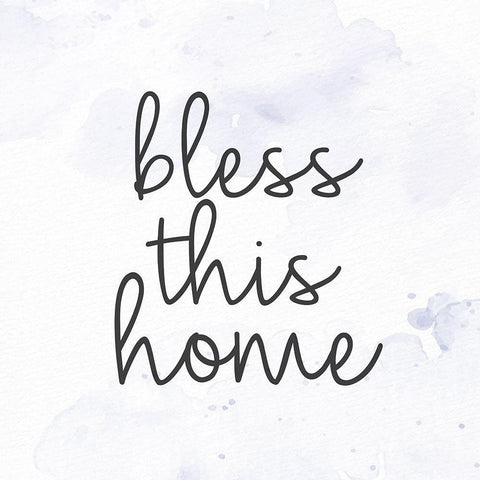 Bless White Modern Wood Framed Art Print with Double Matting by Allen, Kimberly